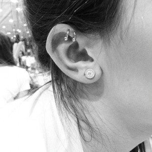 Double Cartilage Piercing example