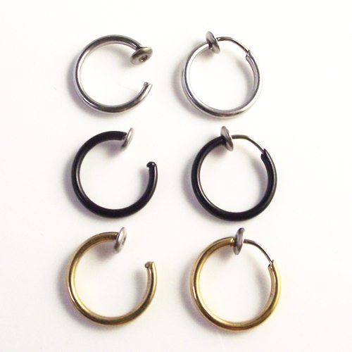 1pcs-Nostril-Gold-Silver-Black-Stainless-steel-Fake-Nose-Hoop-Nose-Rings-Clip-Lip-Ear-Piercing